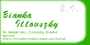 bianka illovszky business card